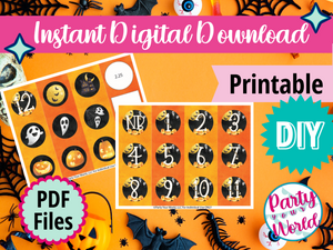 Spooky One First Year Monthly Picture Banner, Printable Instant Download First Birthday Decor