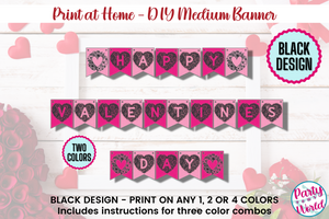 Printable Happy Valentine's Day Banner- DIGITAL DOWNLOAD