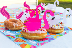Pool Float Cupcake Toppers / Donut Toppers, Summer Pool Party Dessert Table Decor, Unicorn Float, Swan Float, Flamingo Float Decorations