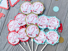 Load image into Gallery viewer, Strawberry Tea Party Cupcake Toppers