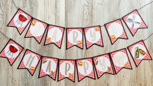 Barbeque Birthday Banner, Personalized BBQ Banner, Cookout Party Decorations, Baby-Q Party Decor, Baby Brewing Banner