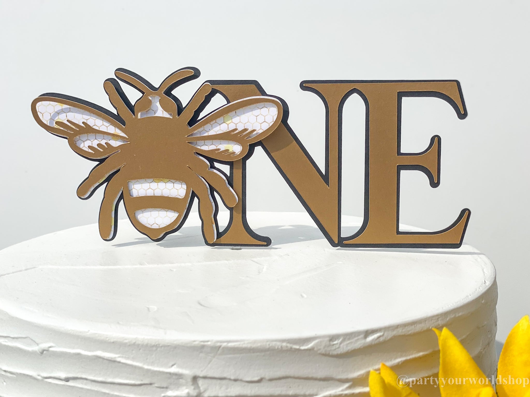 Cartoon Animal Cake Decorating Supplies Felt Bee Honey Happy Birthday Cake  Toppers for Birthday Cake Decorating Sign Topper | Lazada PH
