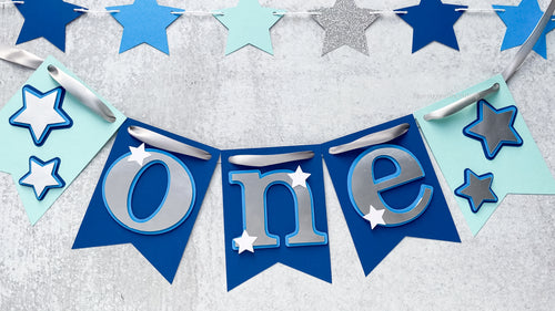Twinkle Little Star High Chair Banner, Star ONE Banner, Twinkle Twinkle First Birthday Party Decorations, Star Cake Smash Photoshoot Decor