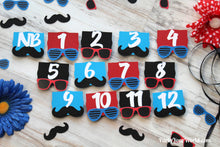 Load image into Gallery viewer, Sunglasses and Mustaches Confetti, Boy&#39;s First Birthday Table Decor, One Cool Dude Decorations