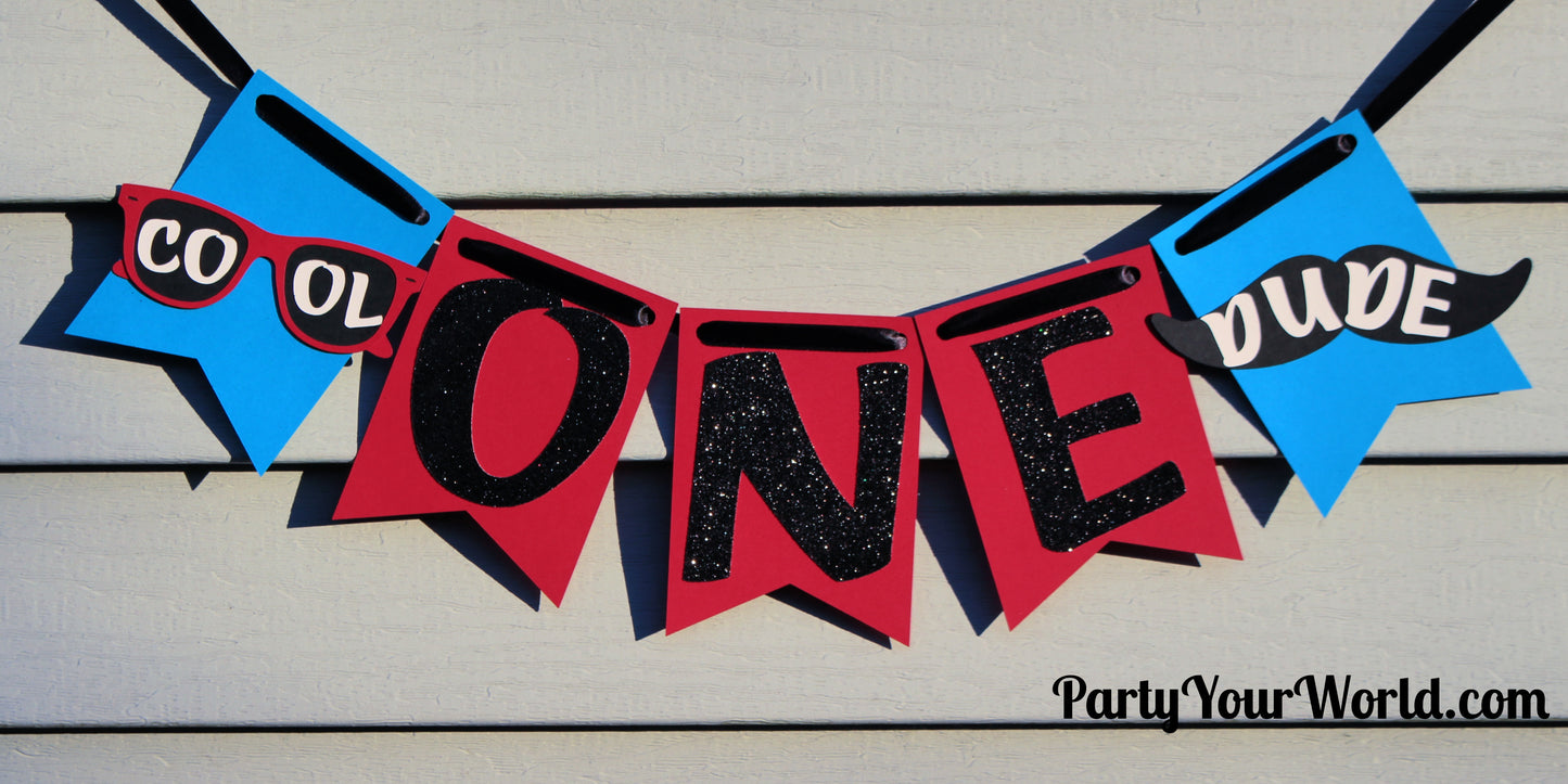 One Cool Dude High Chair Banner