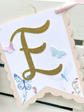 Load image into Gallery viewer, Butterfly High Chair Banner, ONE Butterfly Banner, First Birthday Butterfly Party Decorations, Garden 1st Birthday Party Decor