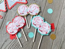 Load image into Gallery viewer, Strawberry Tea Party Cupcake Toppers