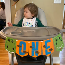 Load image into Gallery viewer, Dinosaur &quot;ONE&quot; High Chair Banner