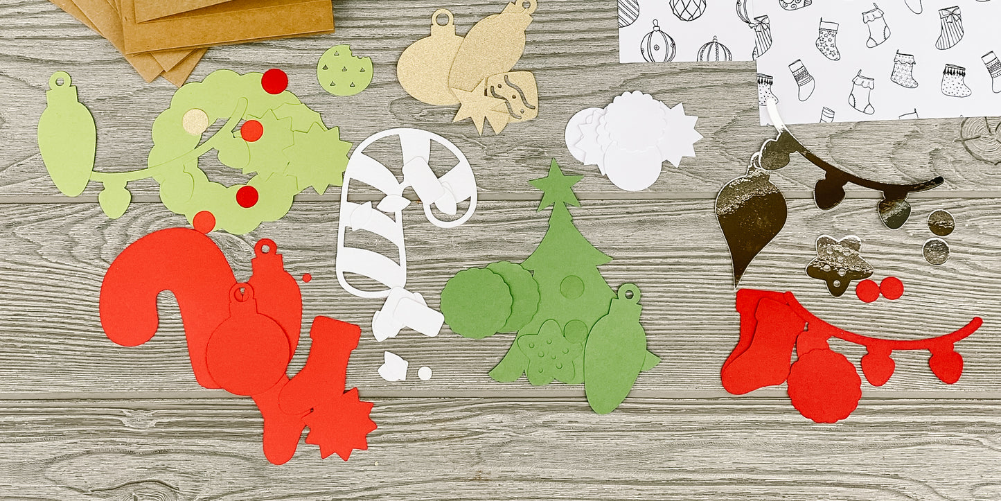 Christmas Craft Kit for Kids, DIY Christmas Cards, Arts and Crafts Set for Children, Holiday Craft Activity, Keepsake for Grandparents
