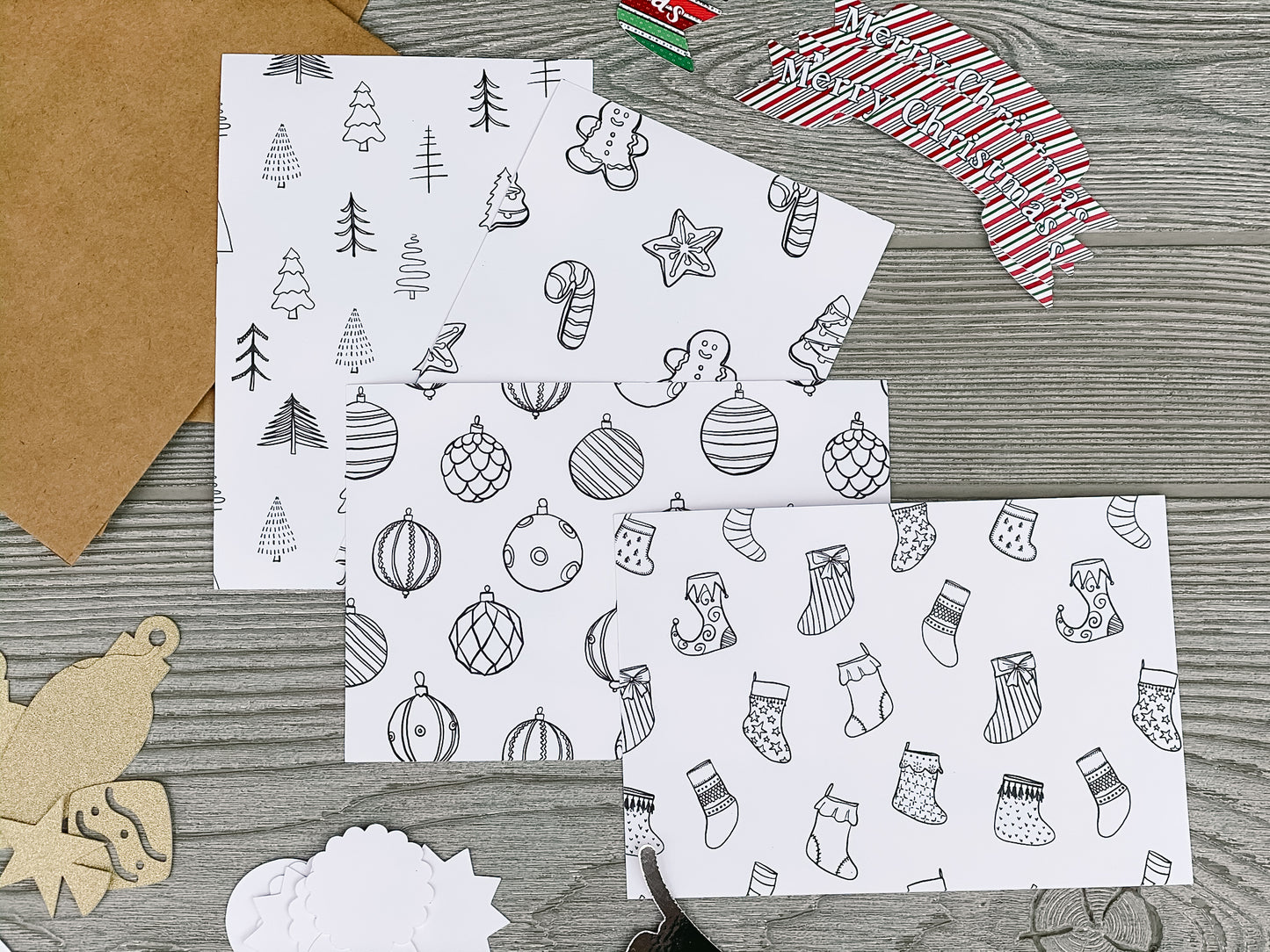 Christmas Craft Kit for Kids, DIY Christmas Cards, Arts and Crafts Set for Children, Holiday Craft Activity, Keepsake for Grandparents