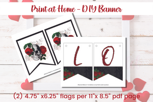 Printable Galentine's Day Banner, "Love my Girls to Death" Instant Digital Download Banner - GD23