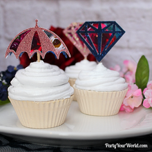Load image into Gallery viewer, Custom Cupcake Toppers by Party Your World
