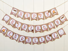 Load image into Gallery viewer, S&#39;mores Happy Birthday Banner, Campfire Birthday Decorations