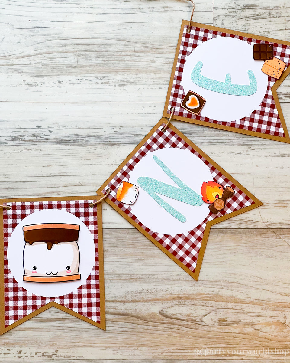 S'mores Banner - Decorative Party Banner For Camping, Summer, Or Outdoor Themes